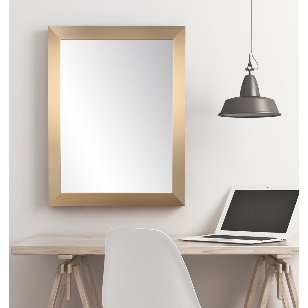 BrandtWorks Designer Rectangle Gold Wall Mirror BM064M3 - The Home Depot