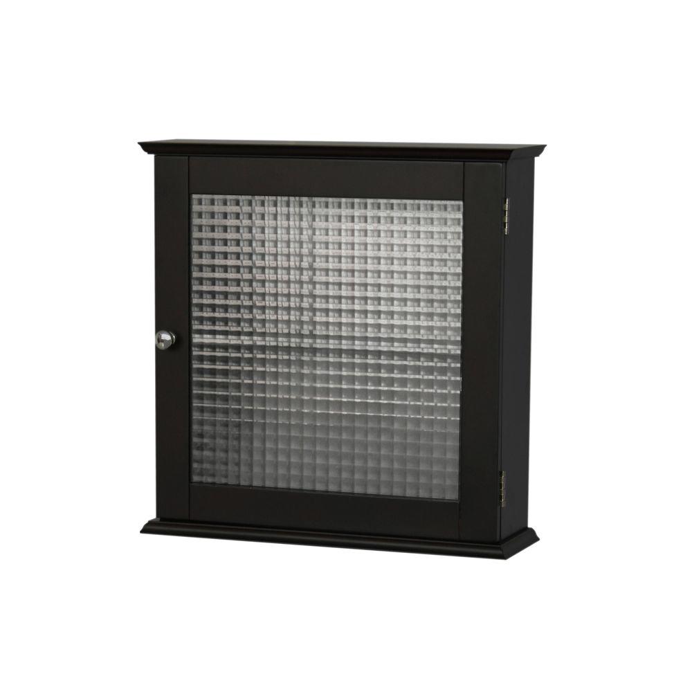 Elegant Home Fashions Cape Cod 18 1 2 In W X 18 1 2 In H Framed Surface Mount Bathroom Medicine Cabinet With Glass Door In Espresso Hd16193 The Home Depot