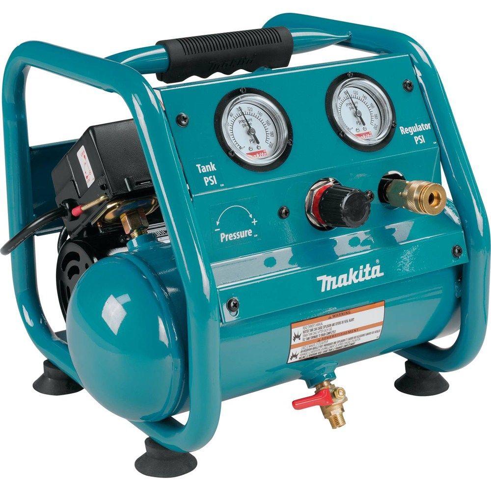 Makita Quiet Series, 1/2 HP, 1 Gal. Compact, OilFree, Electric Air