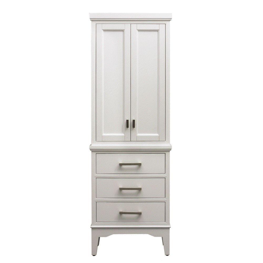 white linen cabinet for bathroom