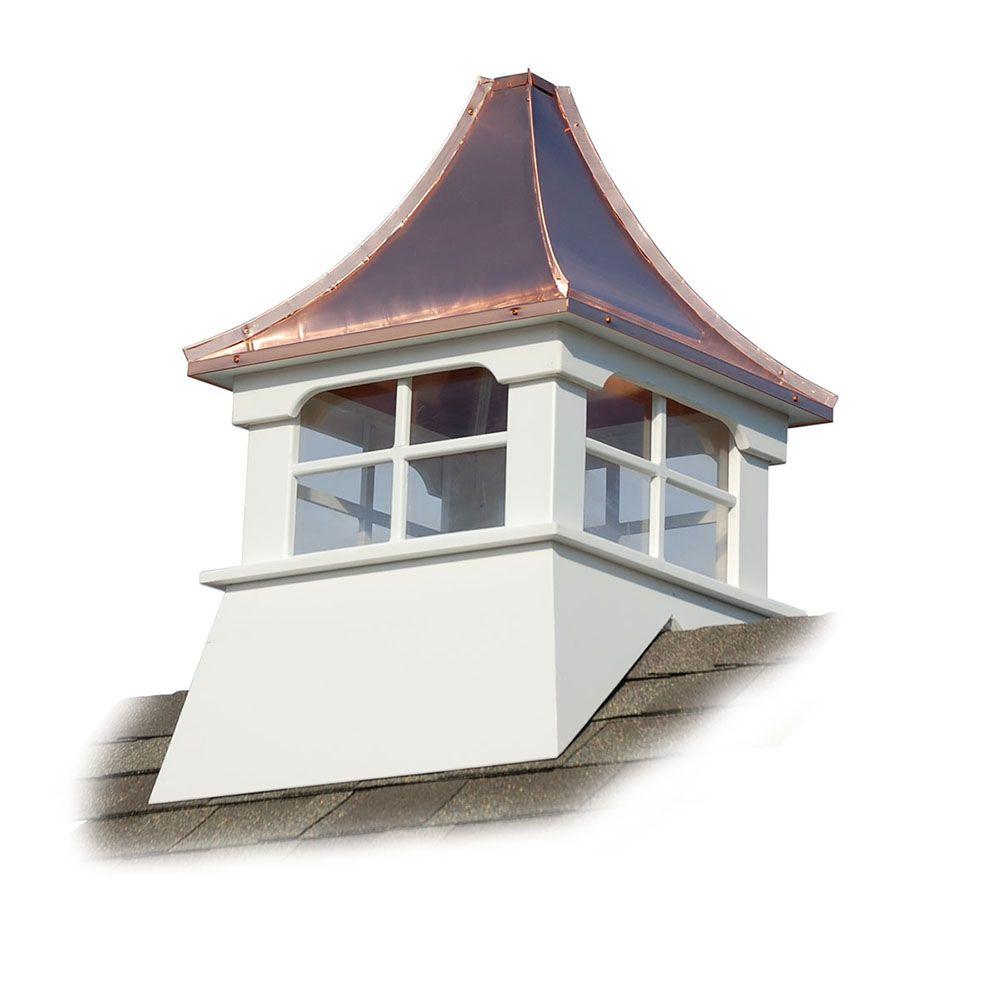 Accentua Charleston 24 in. x 24 in. x 39 in. Composite Vinyl Cupola