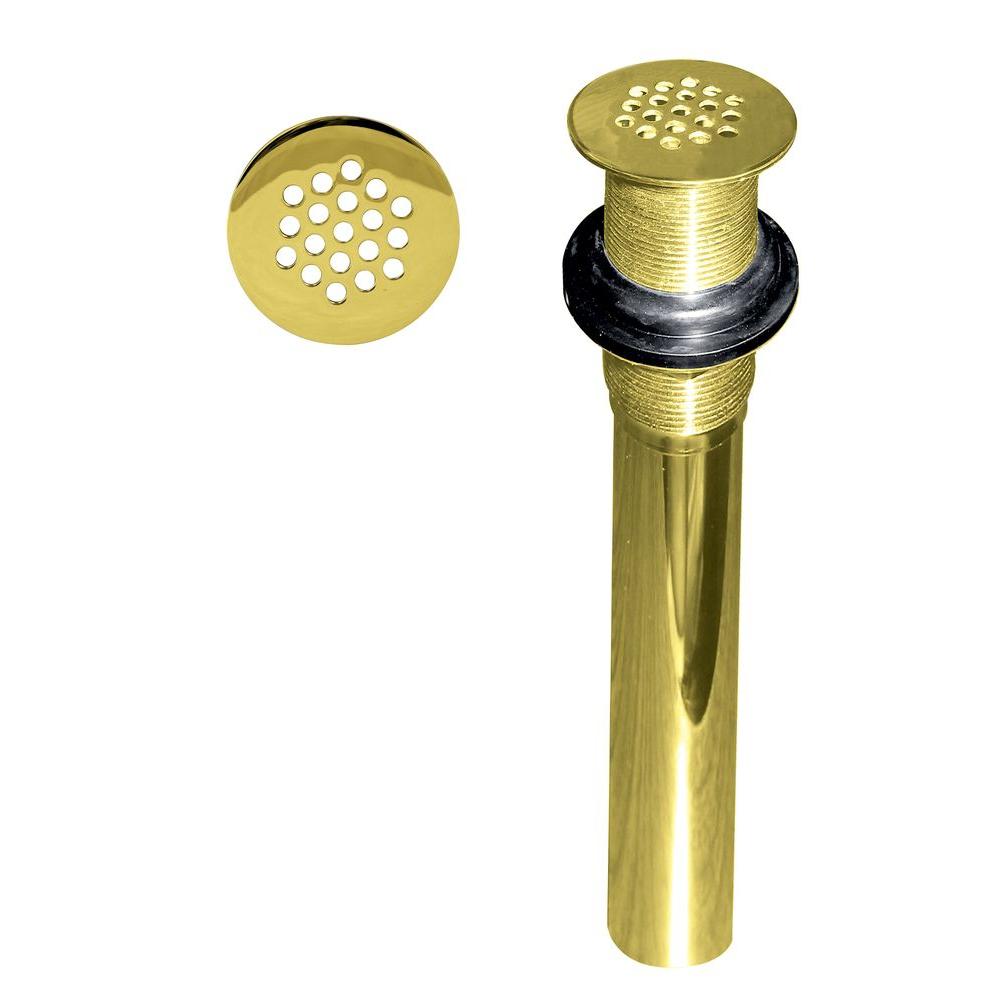 Grid Strainer Lavatory Drain Without Overflow Holes In Polished Grid Strainer Lavatory Drain Without Overflow Holes In Polished Brass