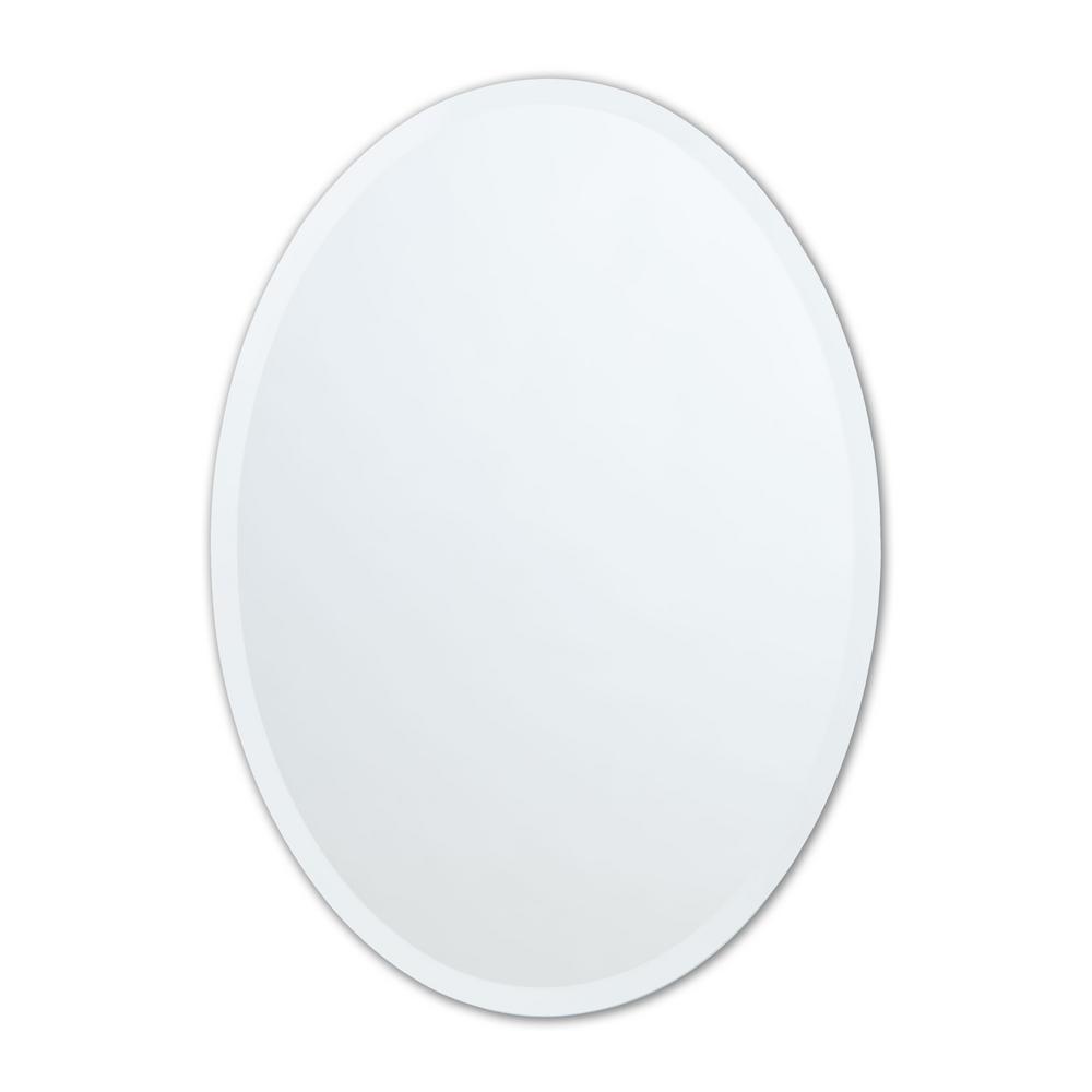 better bevel 24 in. x 36 in. Single Frameless Beveled Edge Oval Mirror17101 The Home Depot
