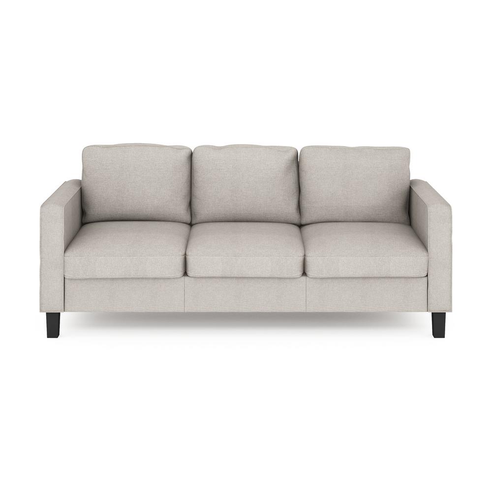 Furinno Bayonne Fog Modern Upholstered 3-Seater Sofa FS193292FG - The ...