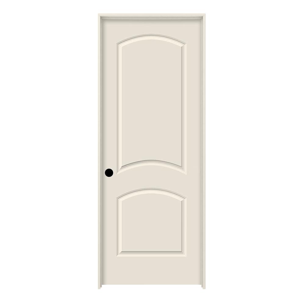 Jeld Wen 30 In X 80 In Primed Right Hand C2050 2 Panel Arch Top Premium Composite Single Prehung Interior Door