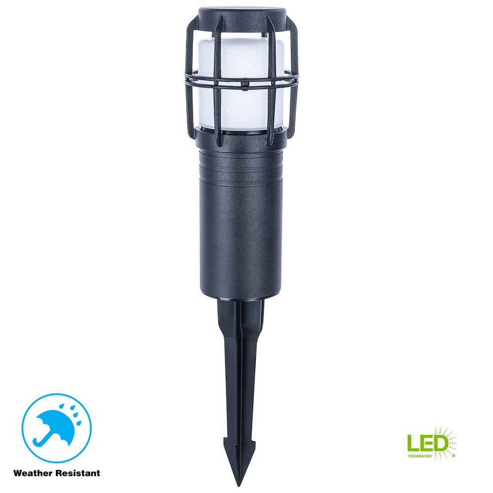 Pick Up Today Bollard Lights Landscape Lighting Outdoor Low Voltage Black Outdoor Integrated Led Bollard Landscape Path Light With Frosted Glass