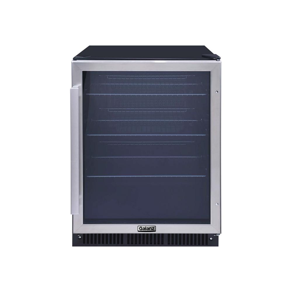 Galanz 21 in. 172 (12 oz.) Can Beverage Center Cooler in Stainless
