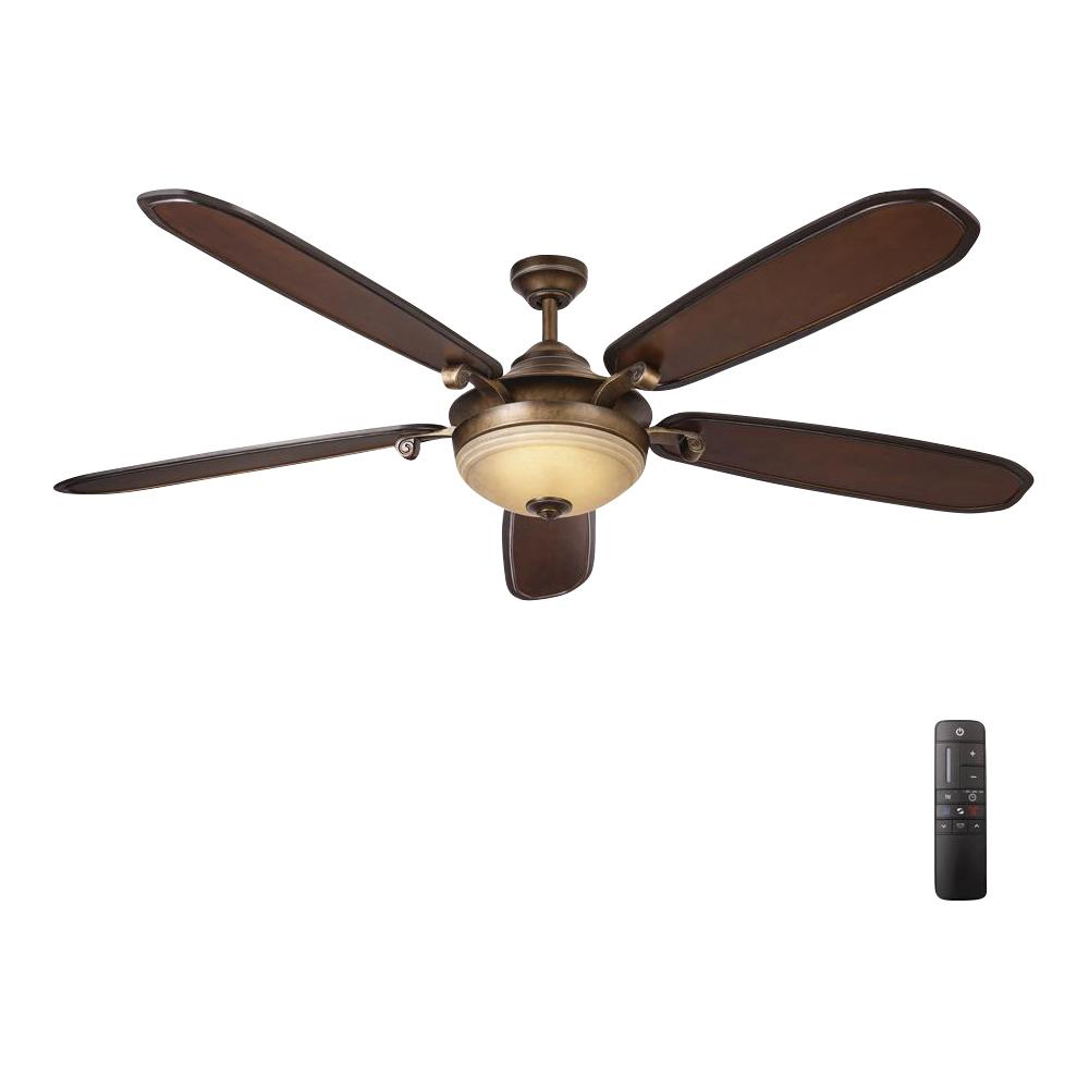 Home Decorators Collection Amaretto 70 In Led Indoor French Beige Ceiling Fan With Light Kit And Remote Control