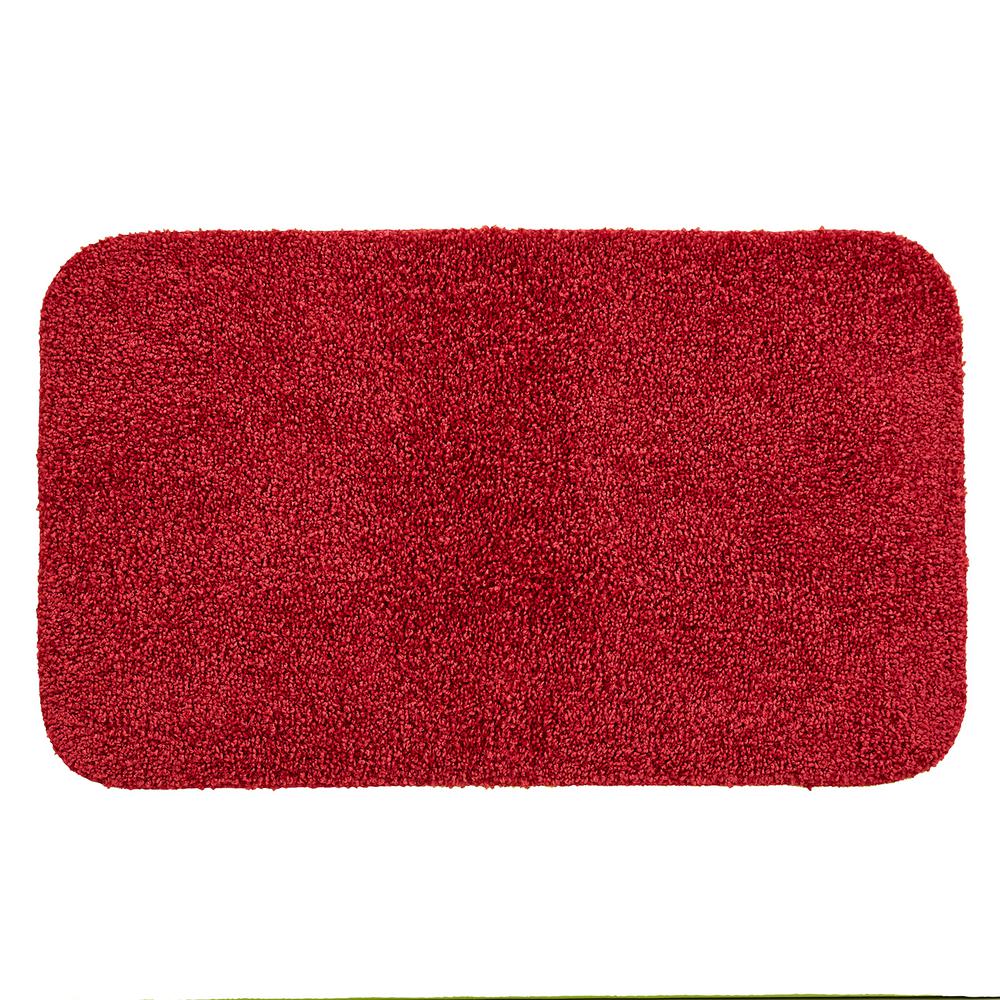 Mohawk Basic Bath 19 5 In X 32 Nylon Mat Cranberry Red Mohawk Basic Bath 19 5 In X 32 Nylon Mat Cranberry Red 355431 The Home Depot