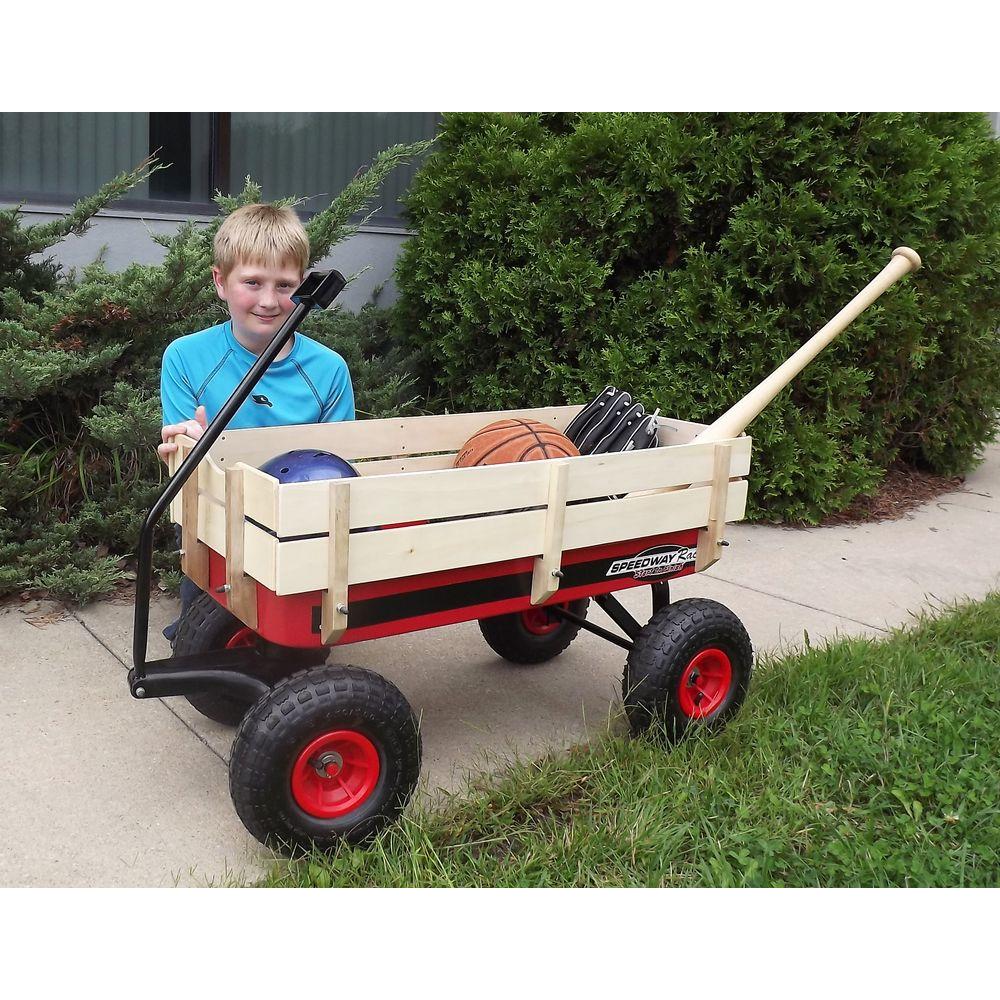 little red wagon with wooden sides