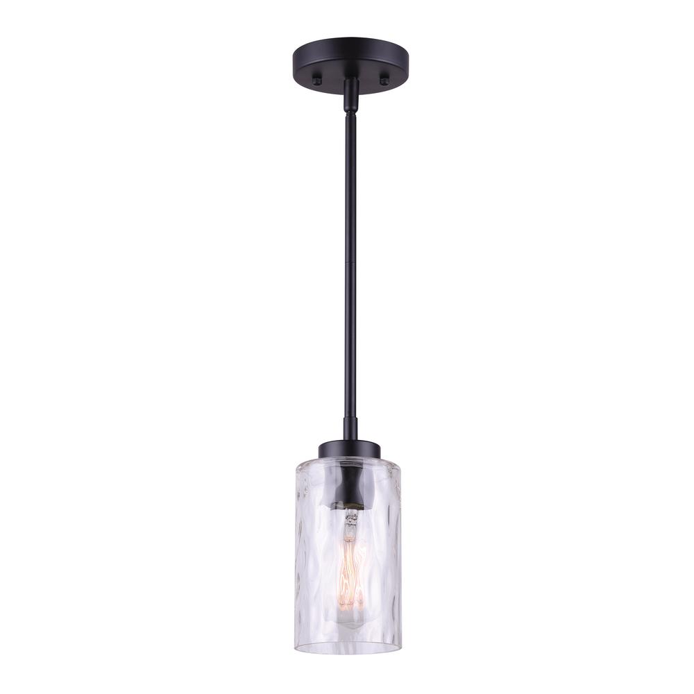 CANARM Newport 1-Light Matte Black Pendant-IPL754A01BK - The Home Depot