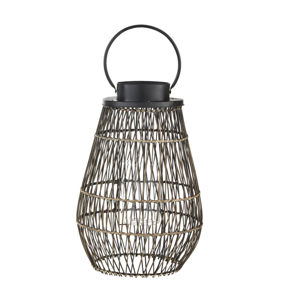 Hampton Bay 24 4 In Large Outdoor Patio Bamboo Lantern D7lt00387a The Home Depot