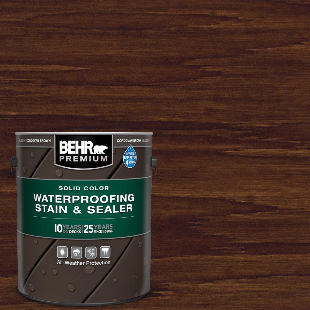 BEHR Premium 1 gal. T104 Cordovan Brown Solid Color BEHR Premium 1 gal. T104 Cordovan Brown Solid Color