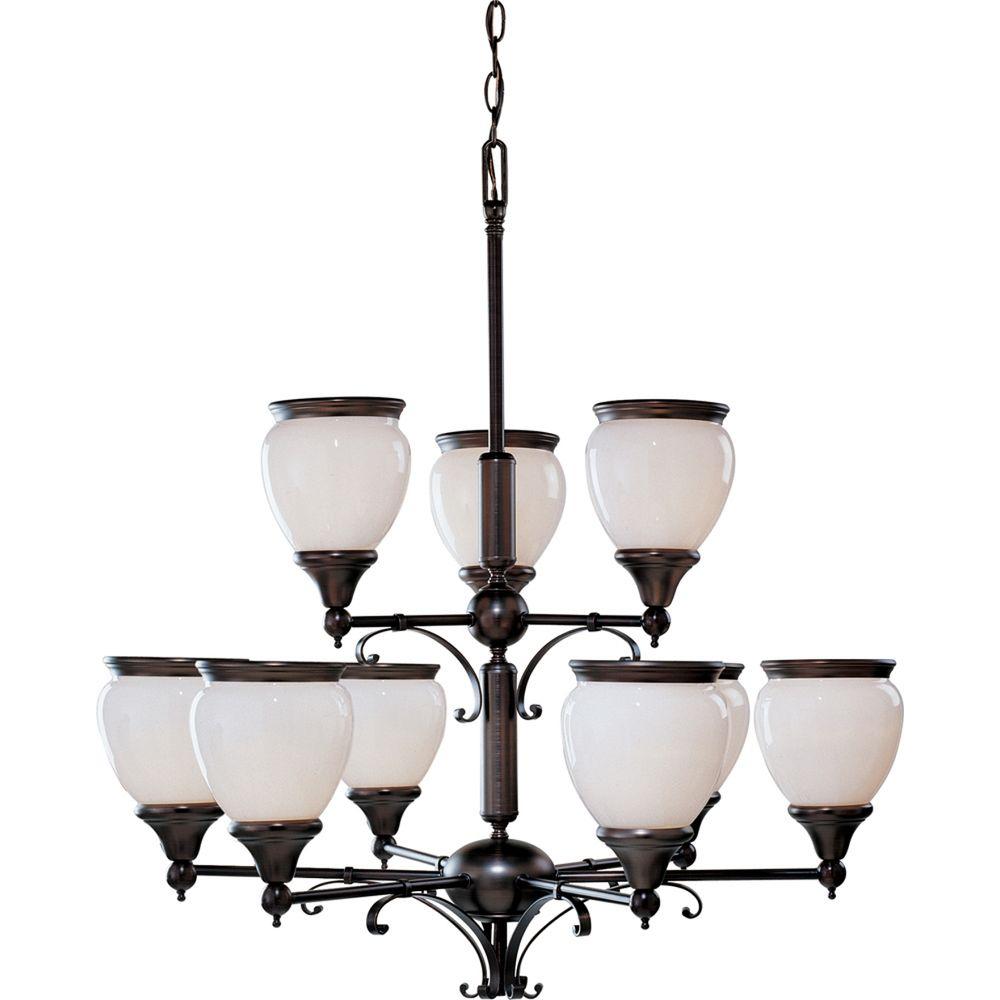 Volume Lighting Hyde Park 9 Light Florence Bronze Interior