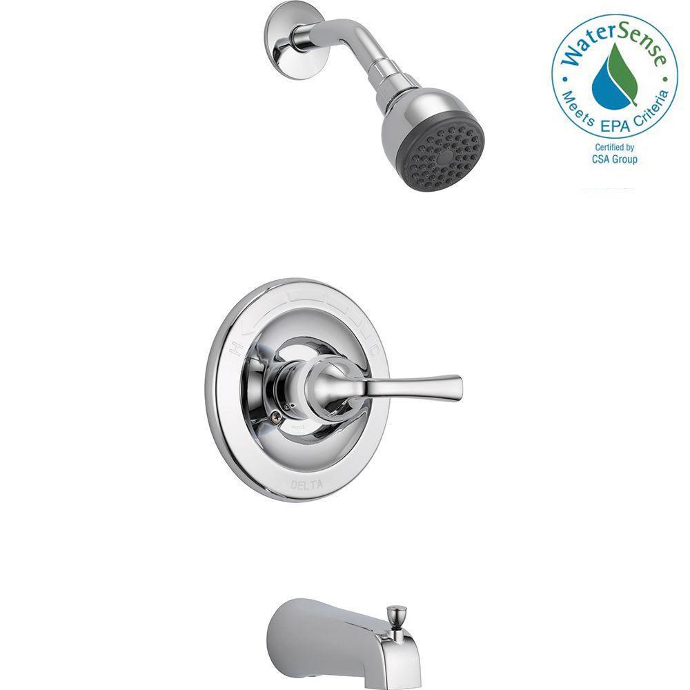 Delta Foundations Single Handle 1 Spray Tub And Shower Faucet In