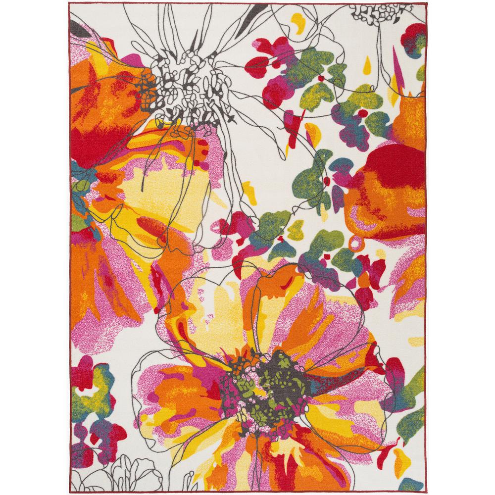 Modern Bright Flowers Non Slip Skid Multi Area Rug 8 Ft X 10 Modern Bright Flowers Non Slip Skid Multi Area Rug 8 Ft