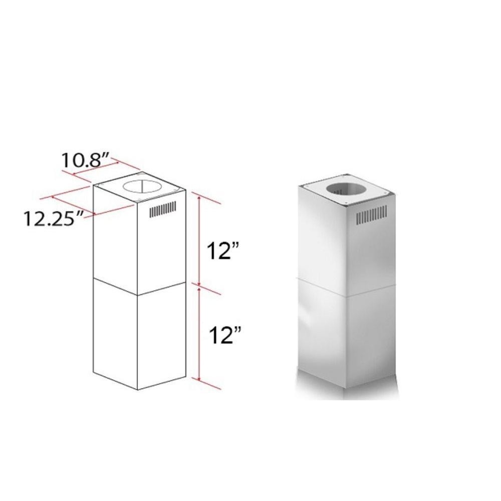 ZLINE 2-12 in to 8 ft Ceilings Short Chimney Pieces for 7 ft
