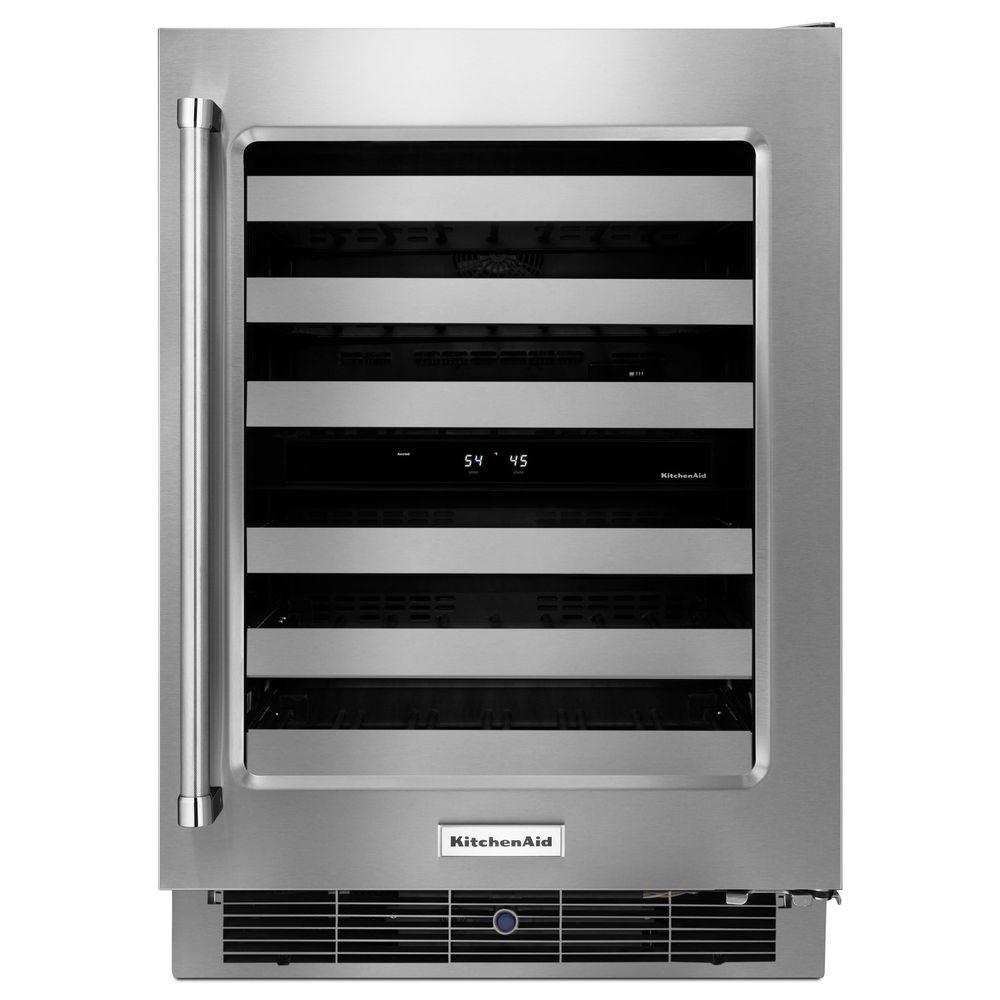 NewAir DualZone 46Bottle BuiltIn Compressor Wine CoolerAWR460DB