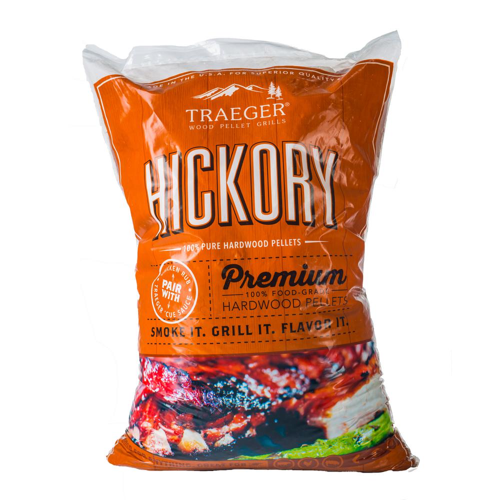 Traeger Hickory Hardwood Pellets-PEL319 - The Home Depot