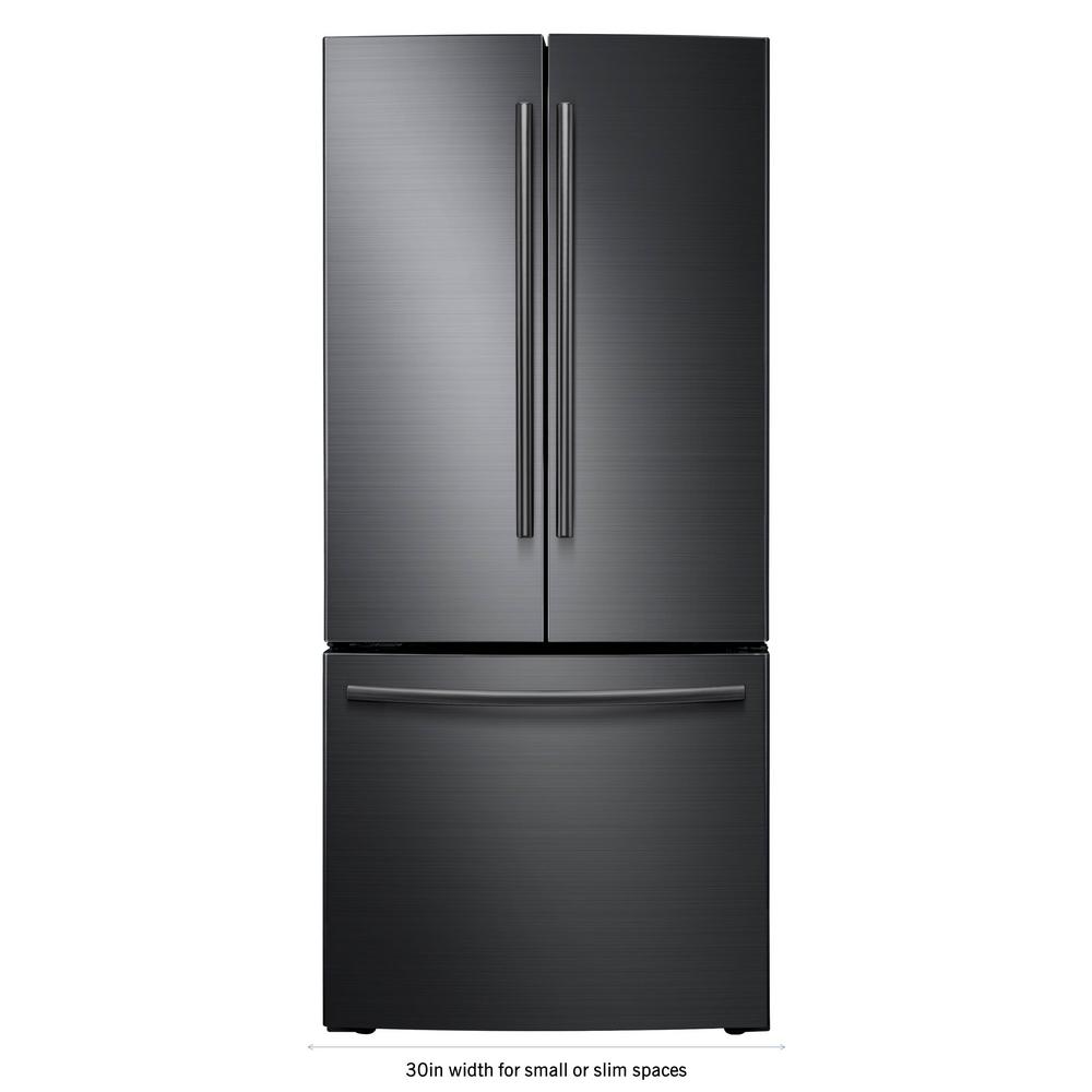 Samsung 30 in. W 21.8 cu. ft. French Door Refrigerator in Fingerprint