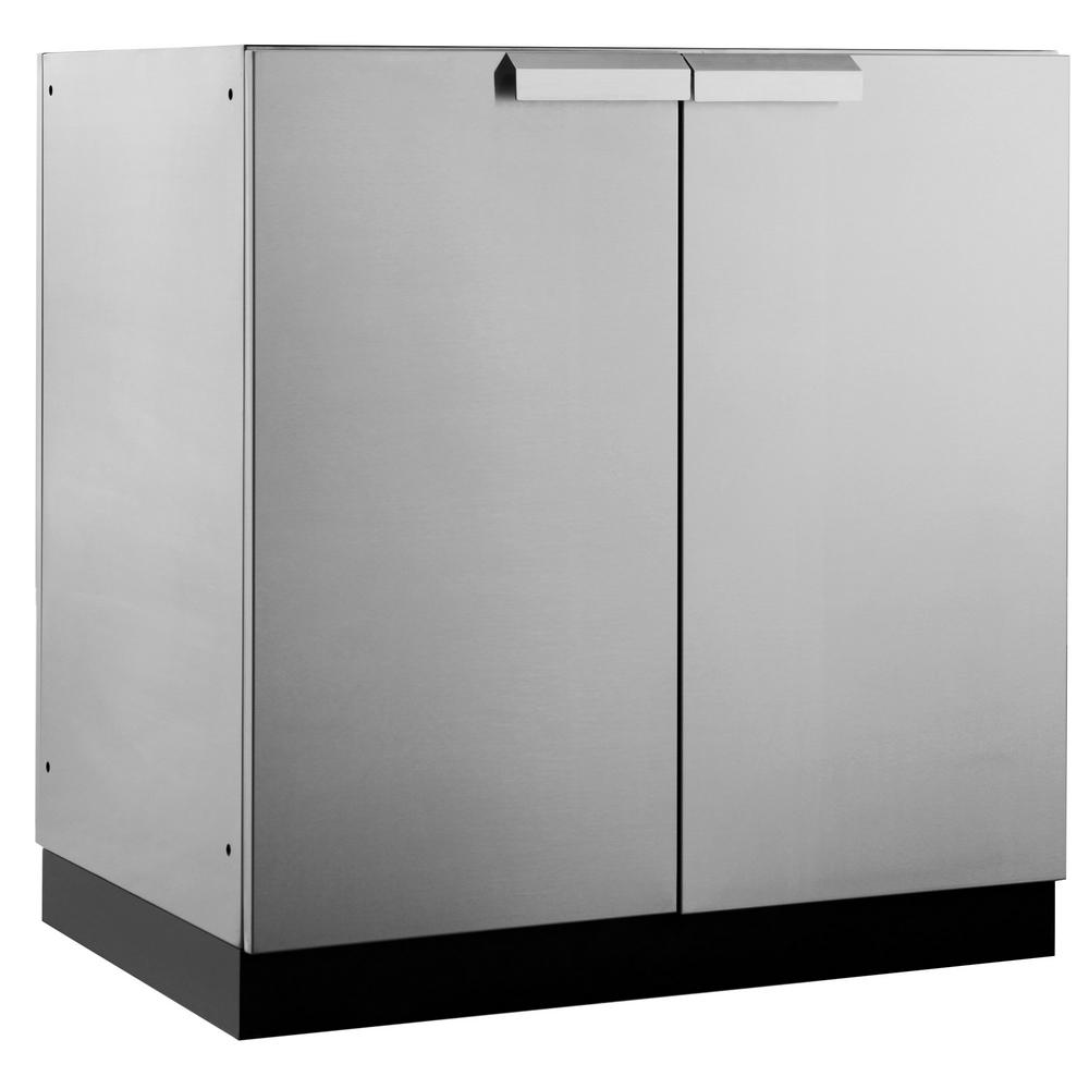 Newage Products Stainless Steel Classic 32 In 2 Door Base 32x35x24 In Outdoor Kitchen Cabinet