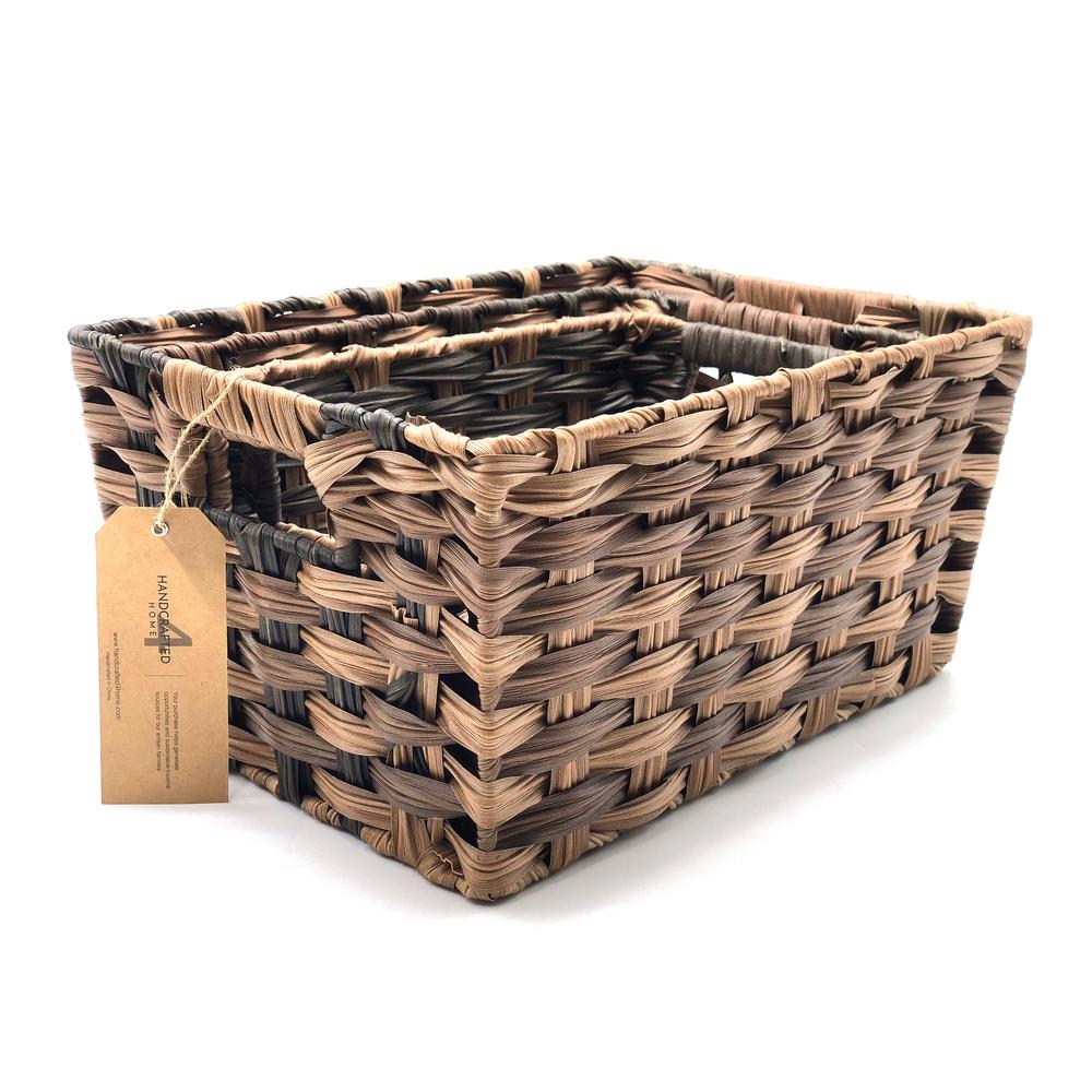 Sea Grass Square Storage Basket Metal Wire Frames Home Kitchen Hampers Craft