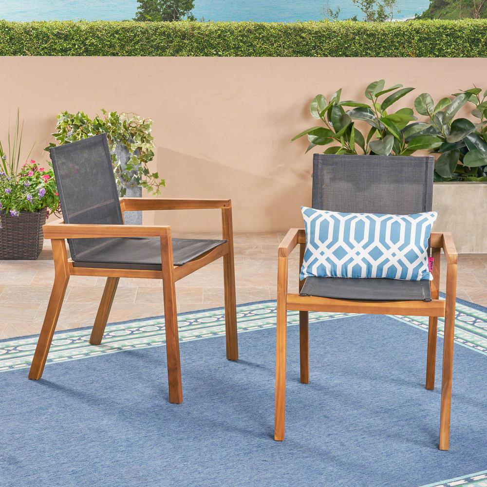 Le House Go Teak Stationary Wood Outdoor Dining Chair 2 Pack Go Teak Stationary Wood Outdoor Dining Chair 2 Pack