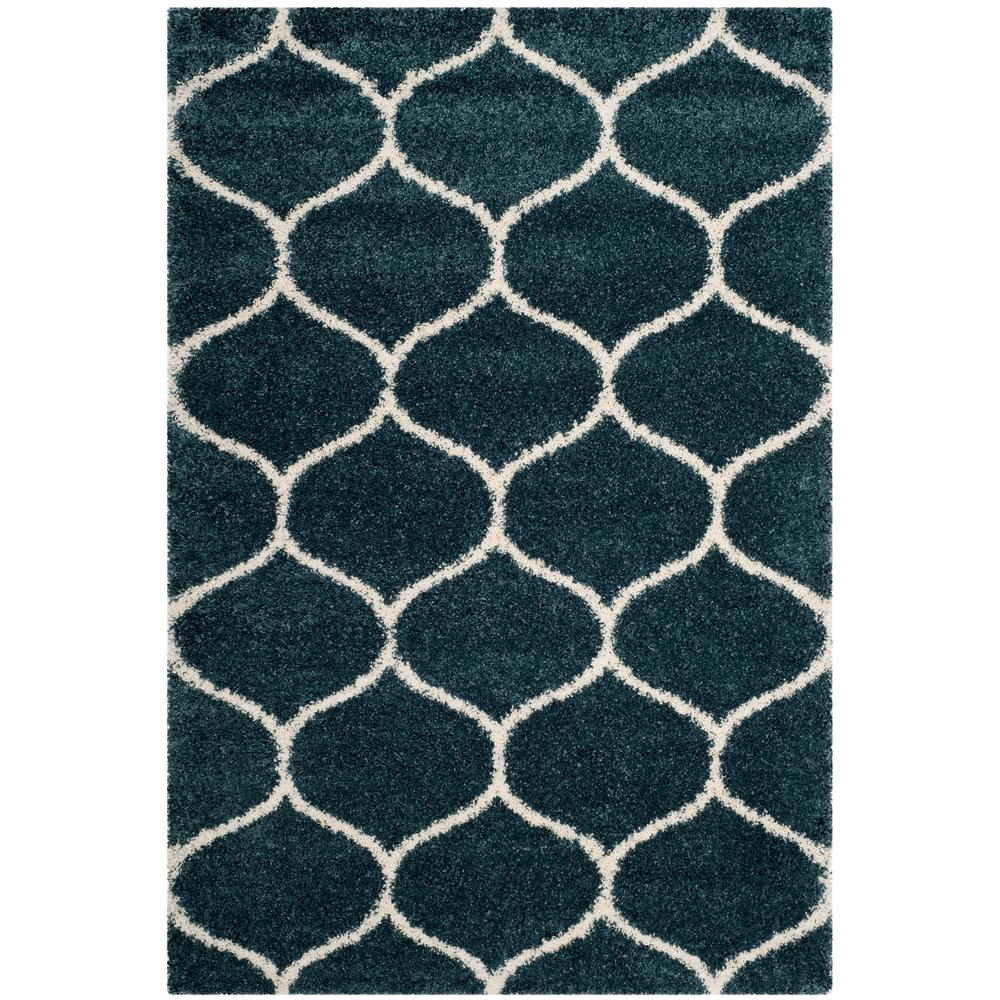 Safavieh Hudson Shag Slate Blue/Ivory 5 ft. 1 in. x 7 ft. 6 in. Area ...