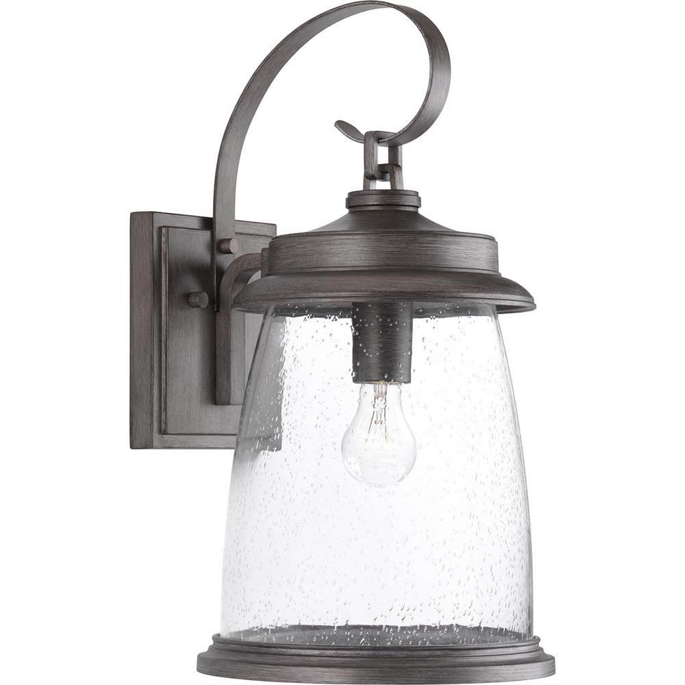 Coastal Nautical Progress Lighting Outdoor Wall Mounted Conover Collection 1 Light Antique Pewter 21 In Outdoor Wall Mount Lantern