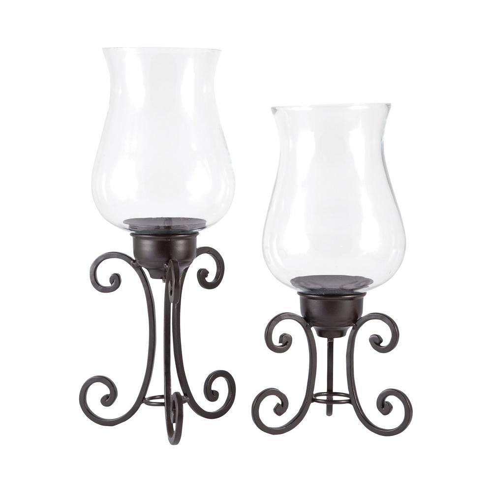 An Lighting Canterbury 13 In And 11 Rustic Iron Clear An Lighting Canterbury 13 In And 11 Rustic Iron Clear Gl Candle