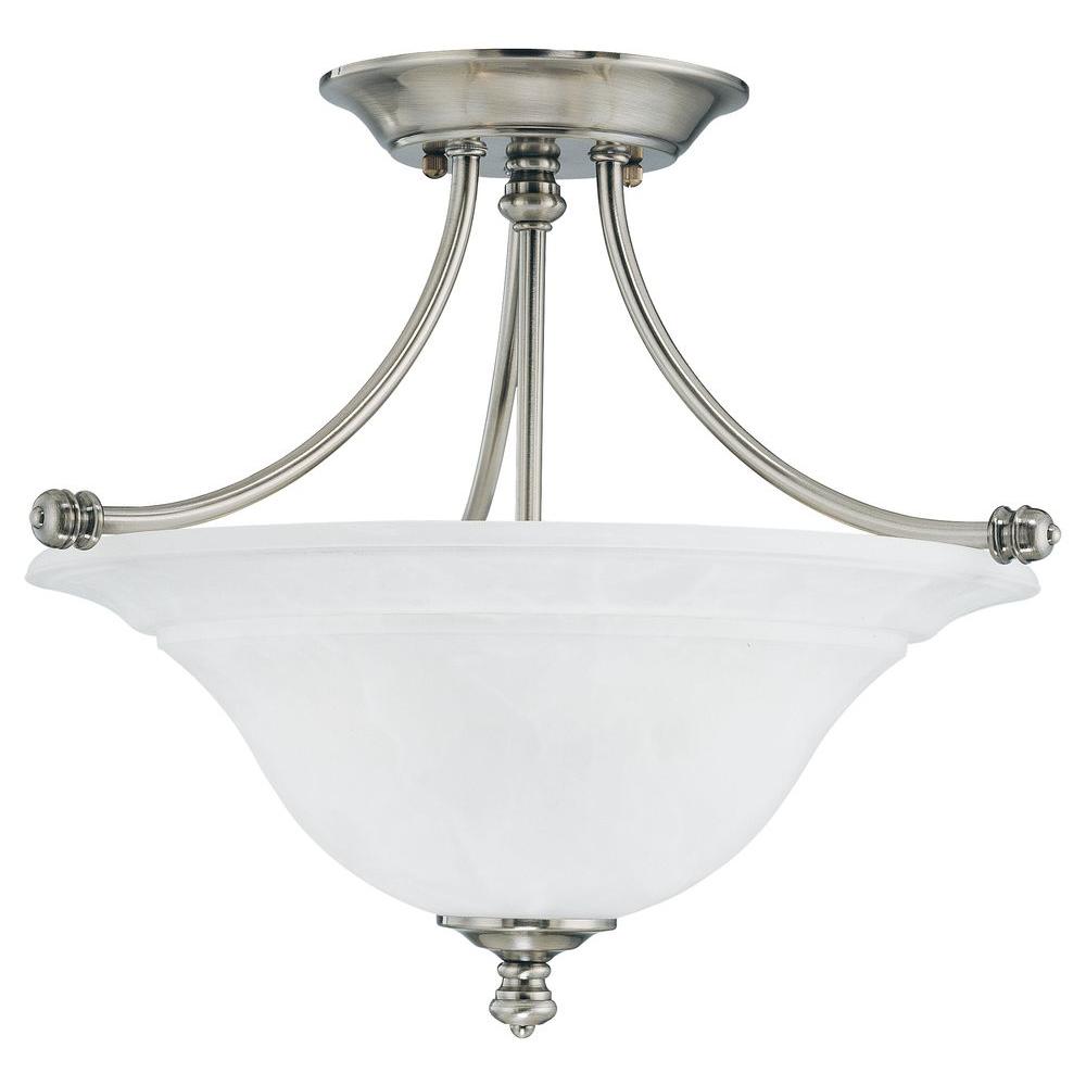 Thomas Lighting Harmony 2 Light Satin Pewter Ceiling Semi Flush Mount