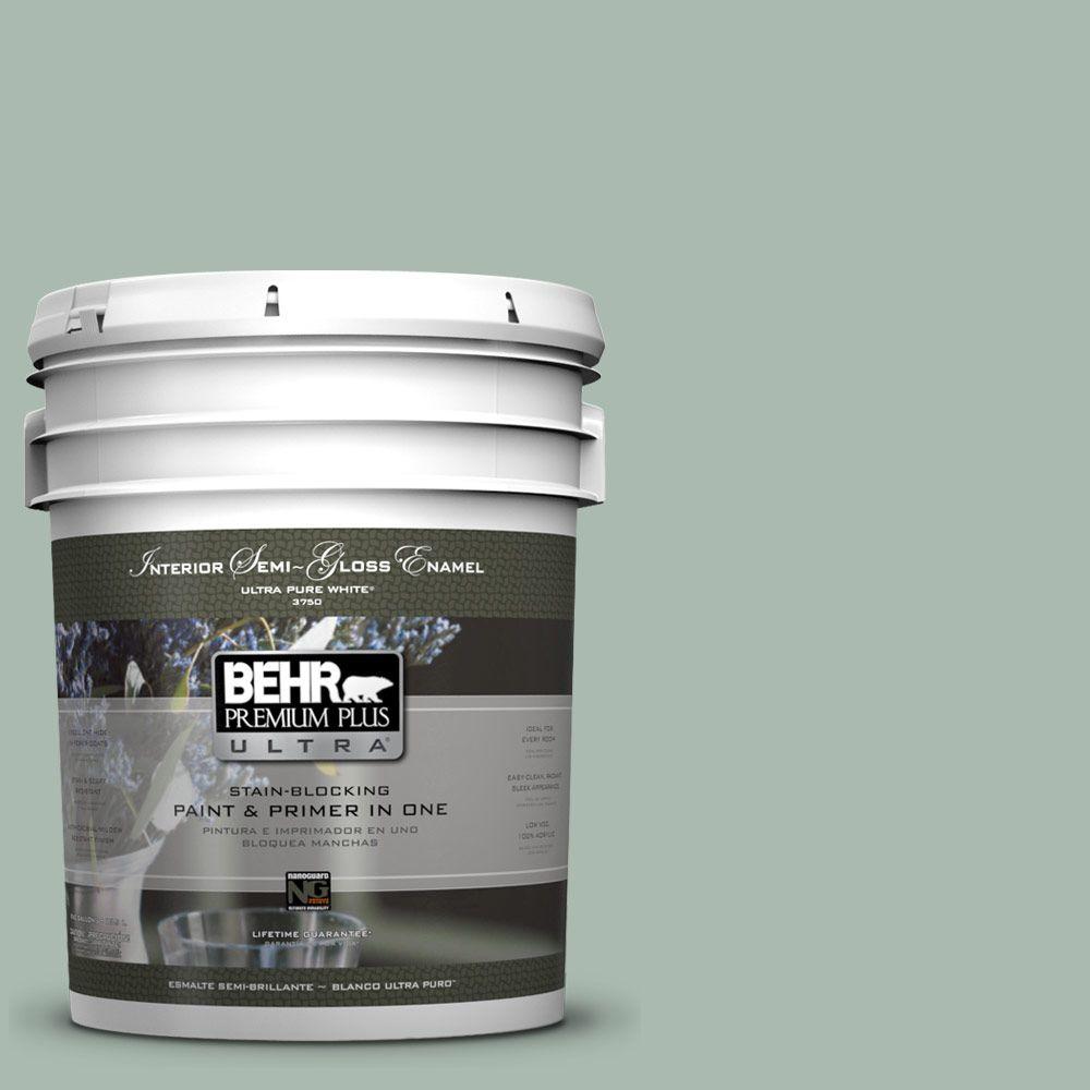 BEHR Premium Plus Ultra 5gal. PPU1114 Zen SemiGloss Enamel Interior