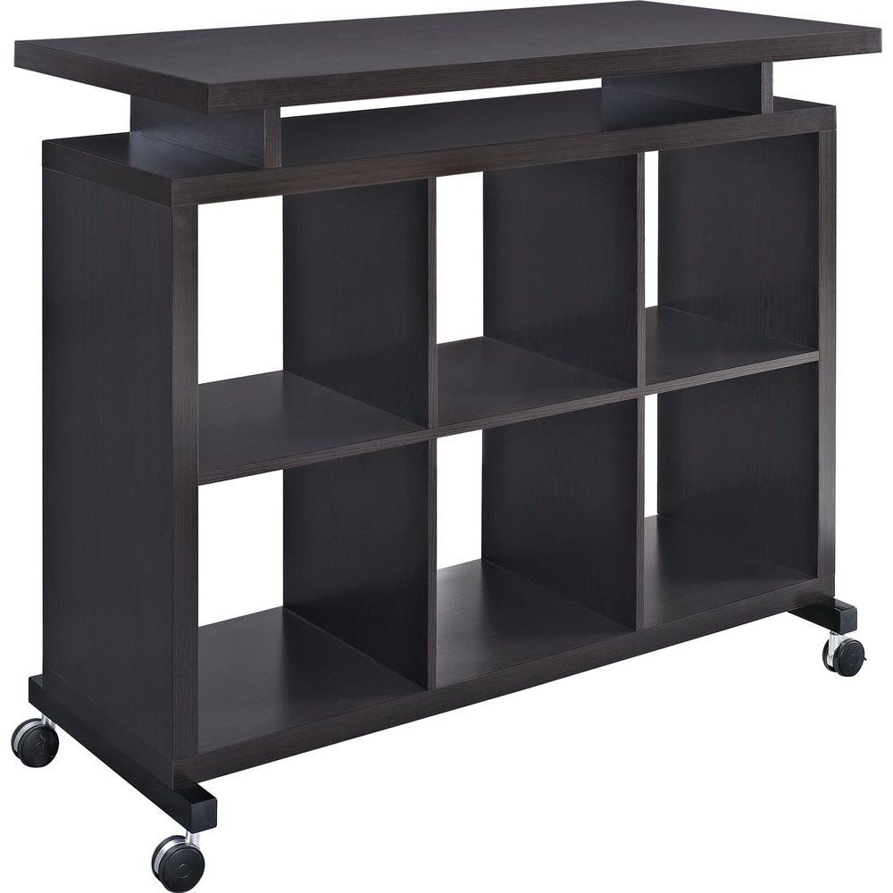 Altra Furniture Lincoln Espresso Standing Desk With Shelves