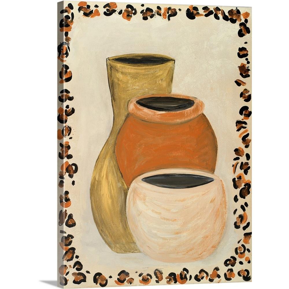 Greatbigcanvas Tribal Vase Ii By Acosta Art Canvas Wall Art