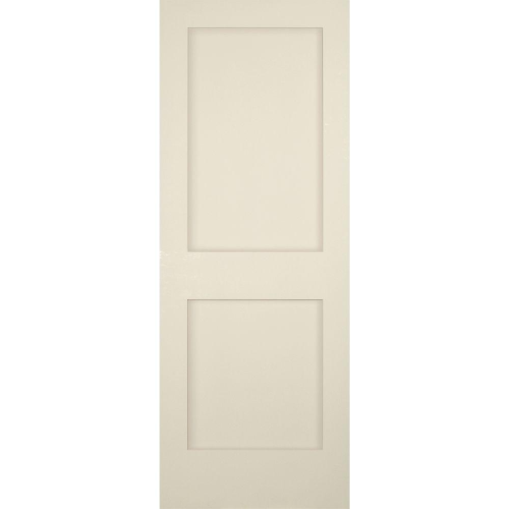 Builder's Choice 30 in. x 80 in. 2Panel Shaker Solid Core Primed Pine