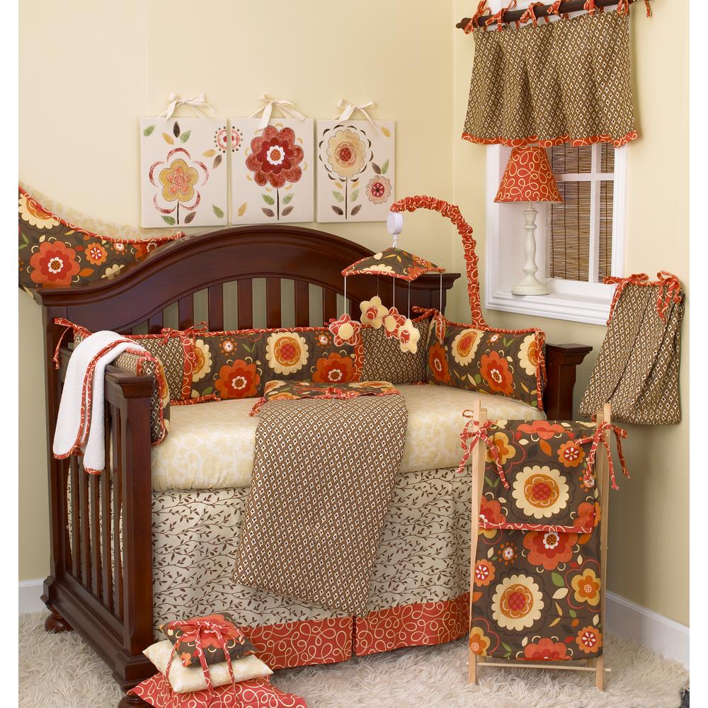 yellow floral crib sheet