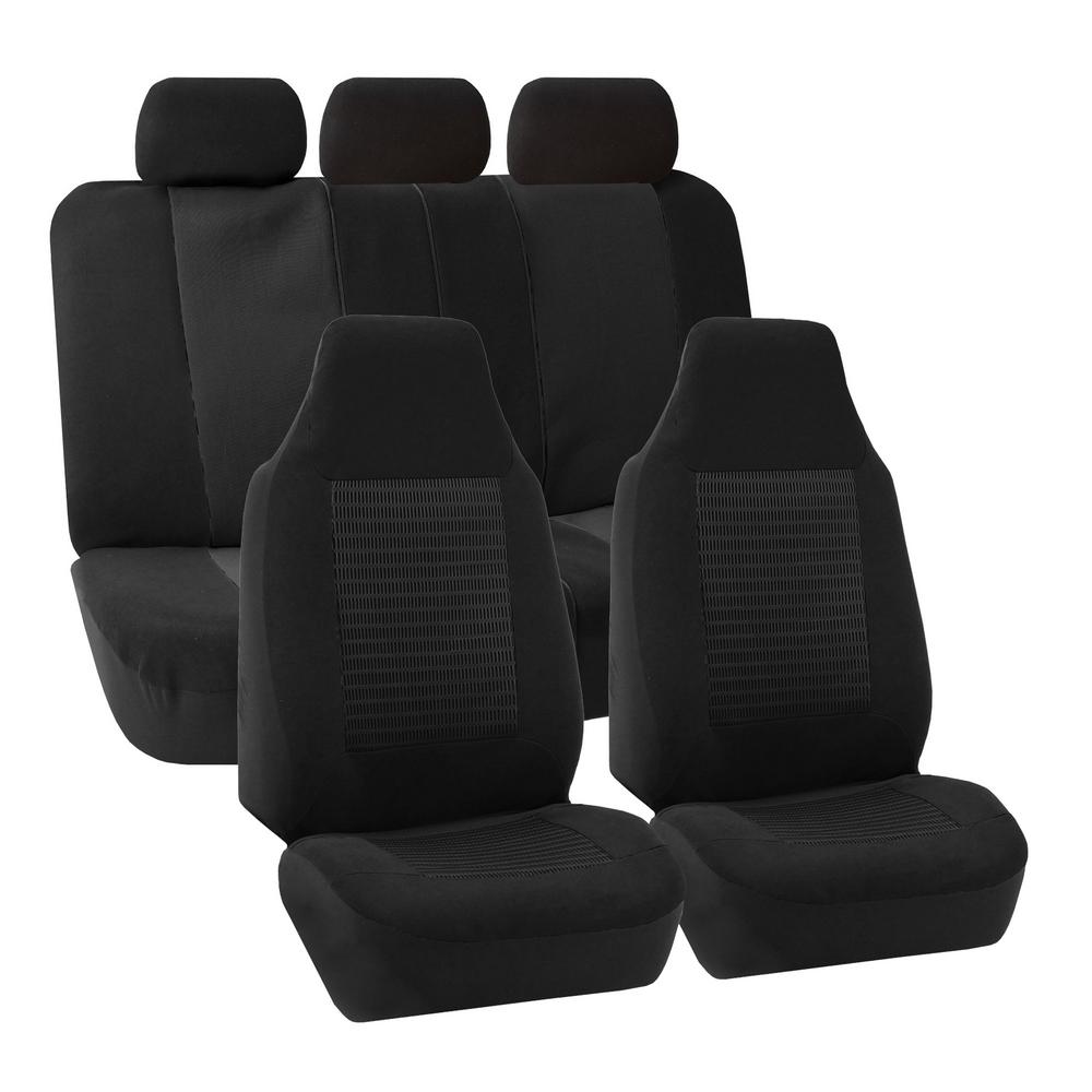 Fh Group Premium Fabric 47 In X 23 1 Full Set Seat Covers