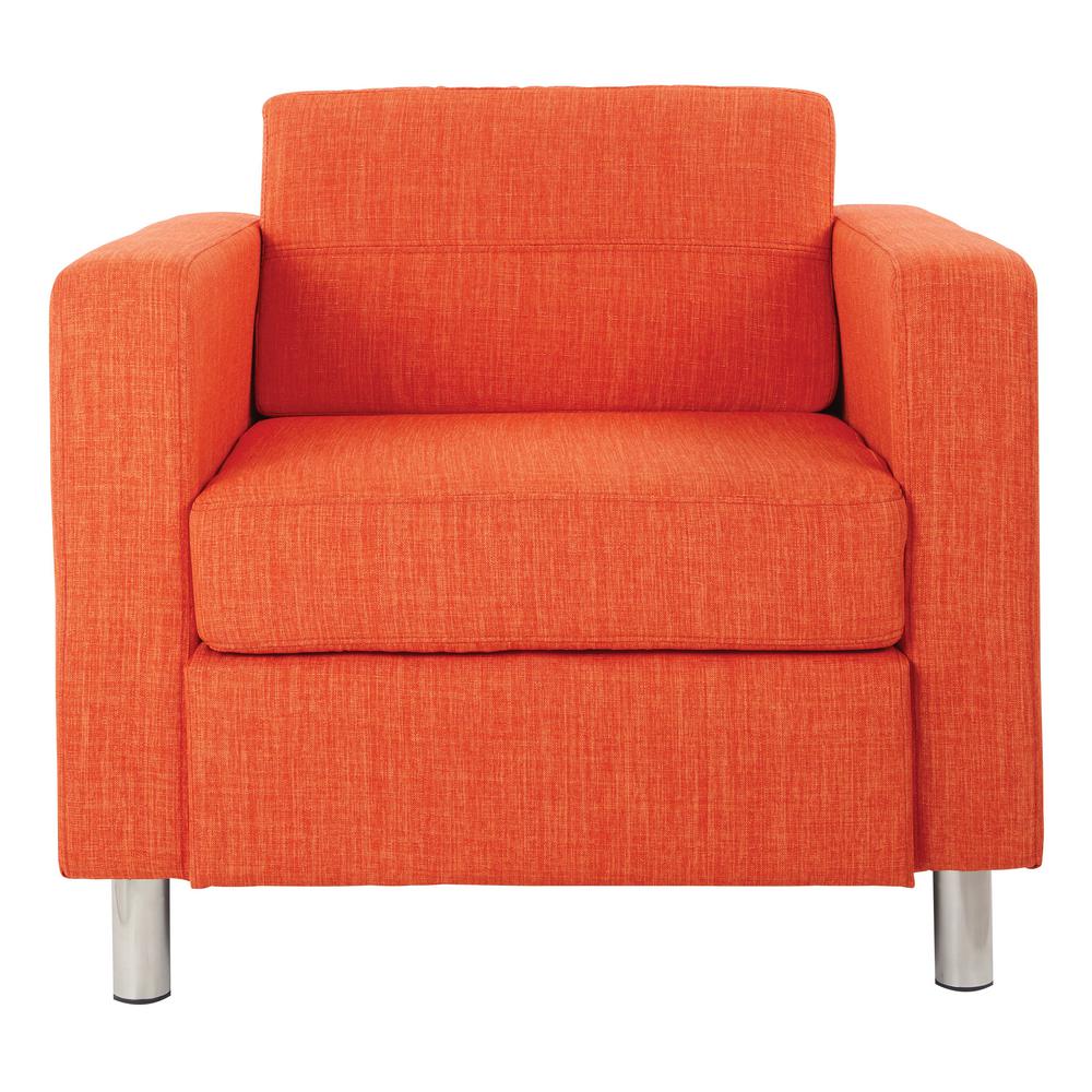 office star products pacific tangerine orange fabric accent chairpac51m5   the home depot