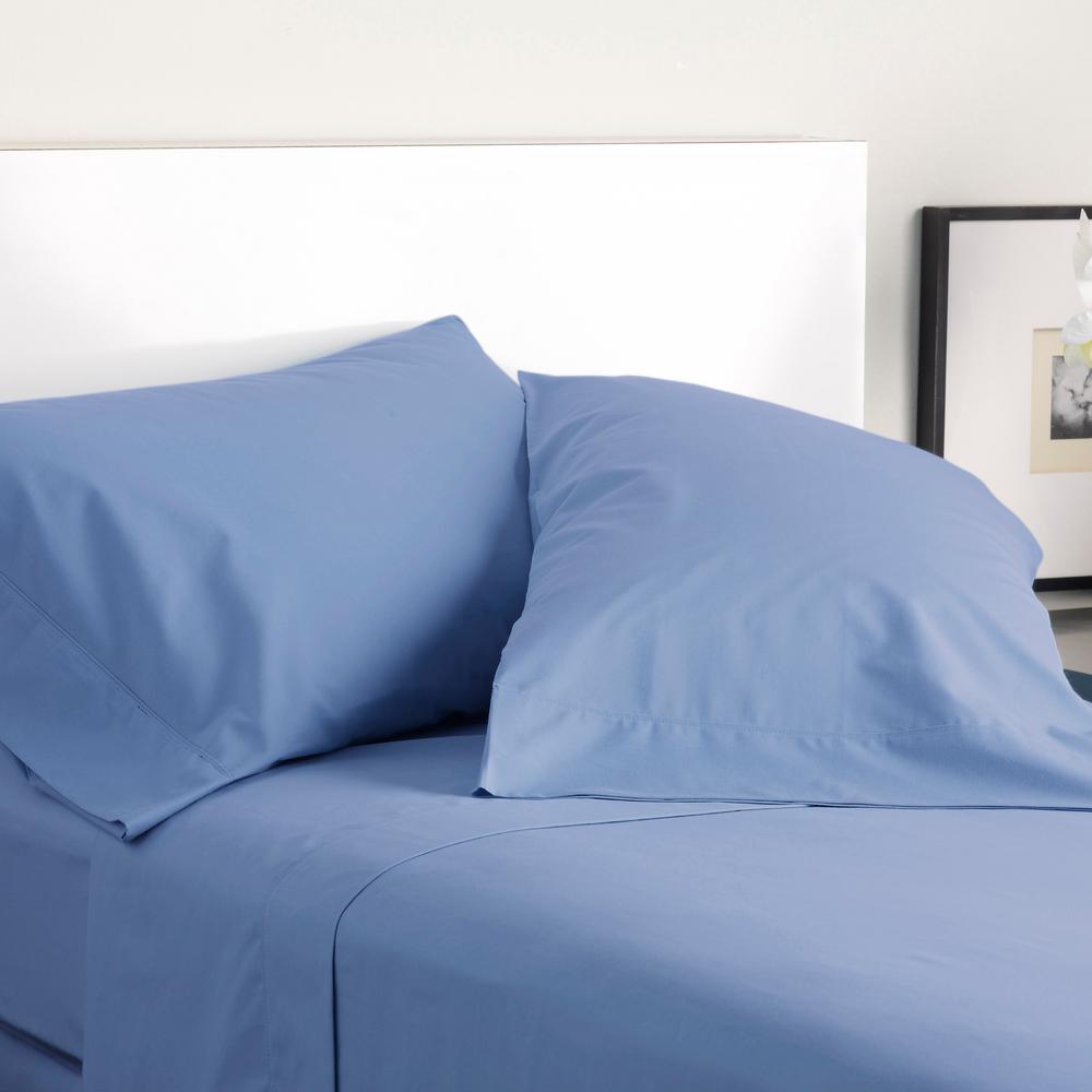 Modern Living 300 Thread Count 3 Piece Shadow Blue Cotton Twin Sheet Modern Living 300 Thread Count 3 Piece Shadow Blue Cotton Twin Sheet Set