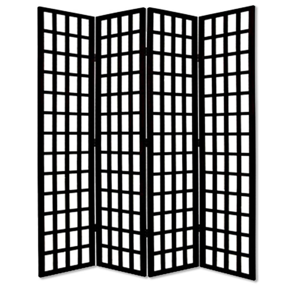 Dakota 8 ft. Black 4Panel Room DividerSG50A BLACK The Home Depot
