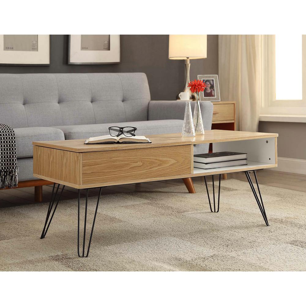 Perry Light Brown Ash Veneer Coffee Table 650246ash01u The Home Depot Perry Light Brown Ash Veneer Coffee Table