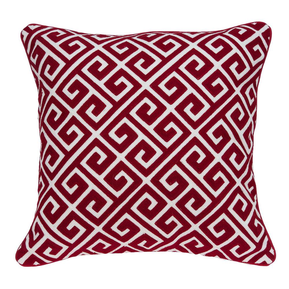 Homeroots Jordan 20 In Red Print Throw Pillow Cover 334312 The Red Print Throw Pillow Cover