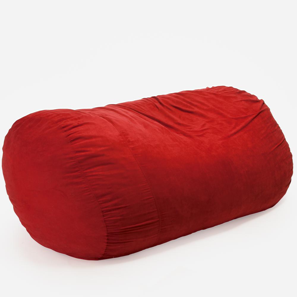 Le House Baron Chinese Red Suede Bean Bag Cover