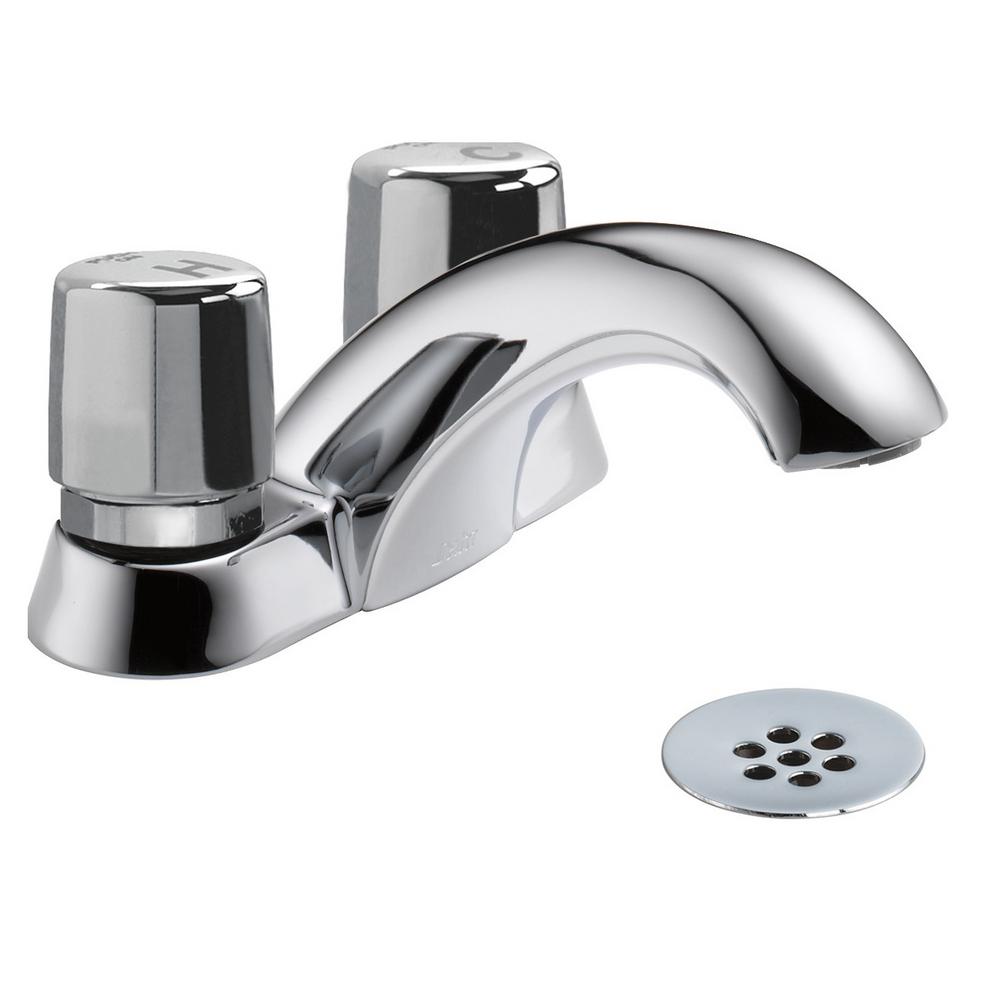 Symmons Scot 4 in. Centerset SingleHandle Metering Bathroom Faucet in
