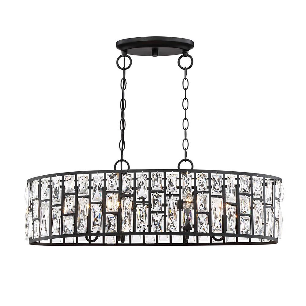  Home Decorators Collection Kristella  6 Light Matte Black 