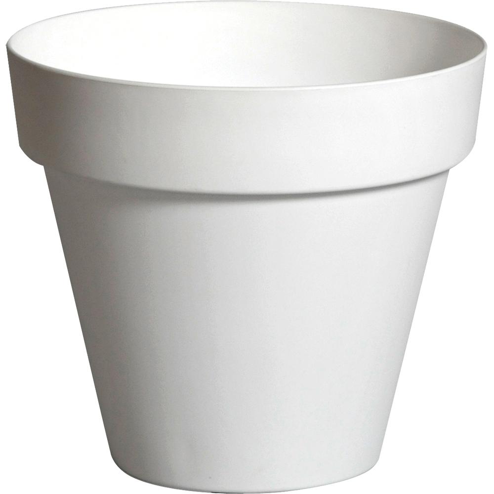 Modern White Small Plant Pots Planters The Home Depot Dia White Plastic Planter