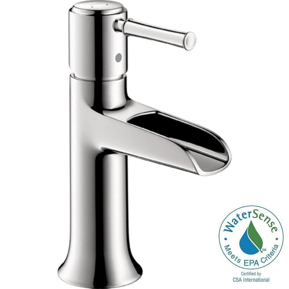 Chrome Waterfall Bathroom Faucets Bath The Home Depot