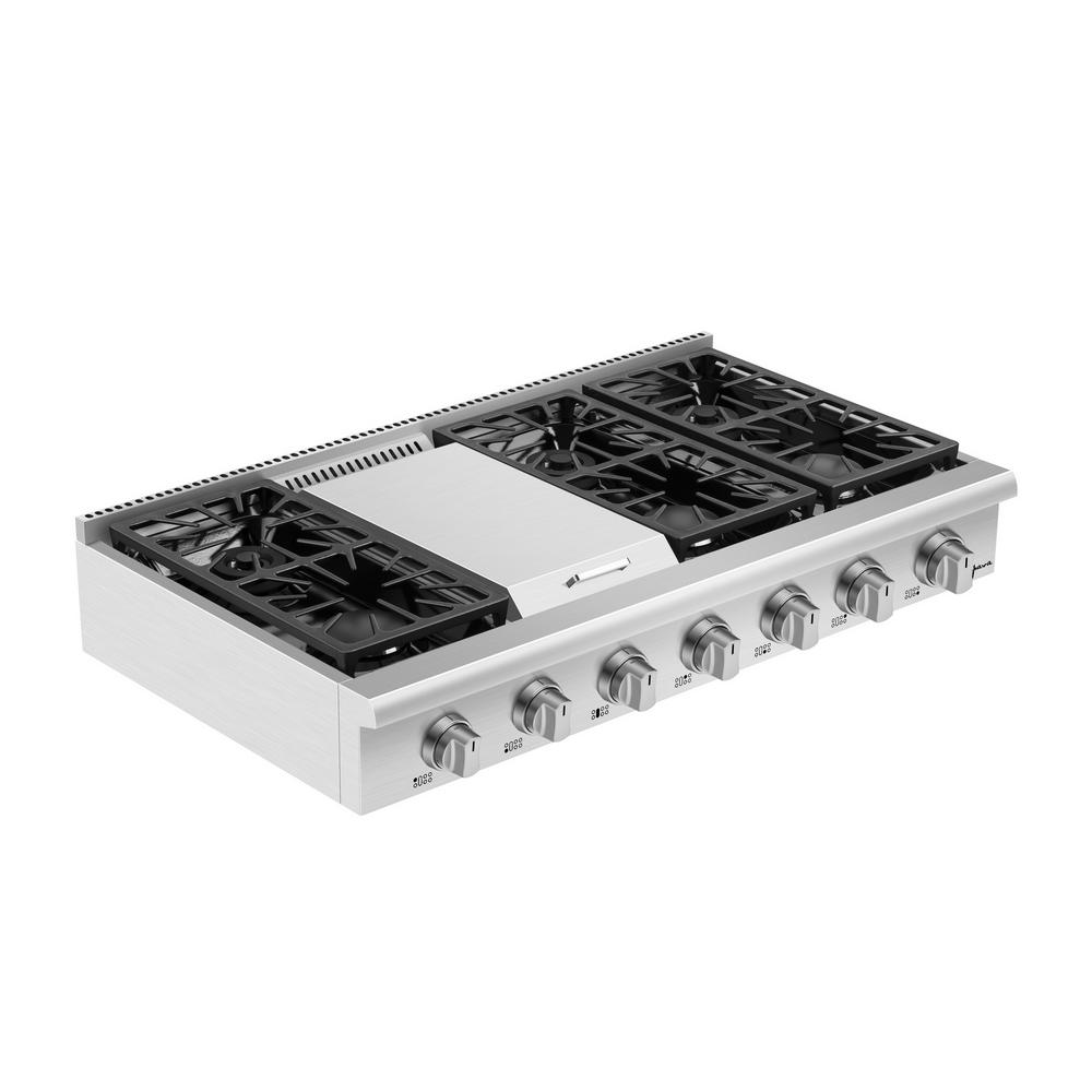 Empava 48 in. Gas Cooktop in Stainless Steel with 6 Burners including