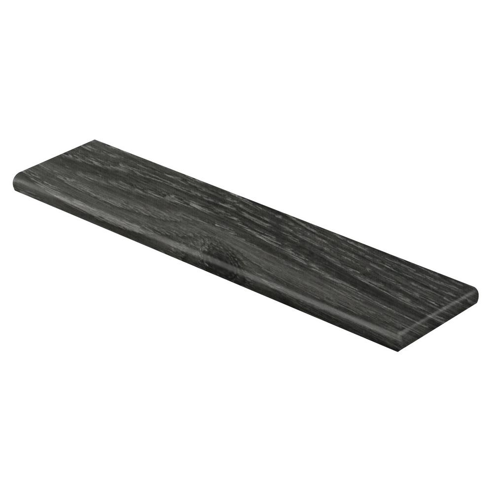 Cap A Tread Aspen Oak Black Le 47 In L X 12 1 8 D 11 Aspen Oak Black Le 47 In L X 12 1 8 D 11 16 H Vinyl Right Return To Cover Stairs Thick