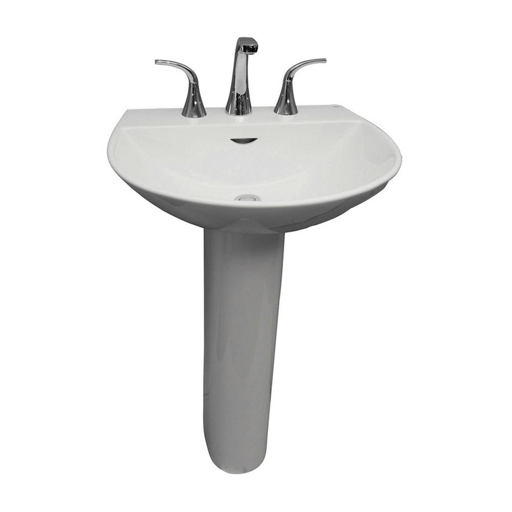 Barclay Products Reserva 600 22 in. Pedestal Combo Bathroom Sink for 8